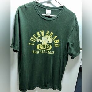 🪽Vintage Lucky 🍀 Brand Green Cotton T-shirt